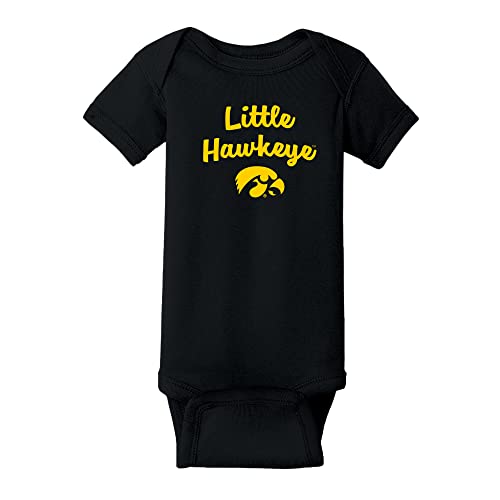 UGP Campus Apparel YC1224 - Iowa Hawkeyes Little Hawkeye Infant Creeper Bodysuit - 18 Month - Black