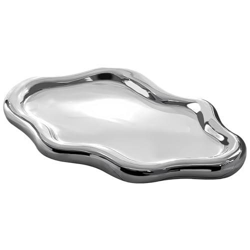 Jsleid Bol à Bijoux, Plateau Bijoux Céramique Minimaliste, Minimaliste Plat à Bijoux, pour Bougies Parfums Boucles d’Oreilles Colliers Bagues Breloques...