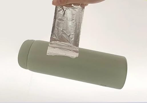 Image of ASEANAO Glass Fiber Cloth Aluminum Foil Tape, Fireproof Self-Adhesive Tape High Temperature Leak Proof Tin Foil Paper Duct Tape Seal Pipe Insulation Tear Resistance Metal Repair (5cm x 20m)