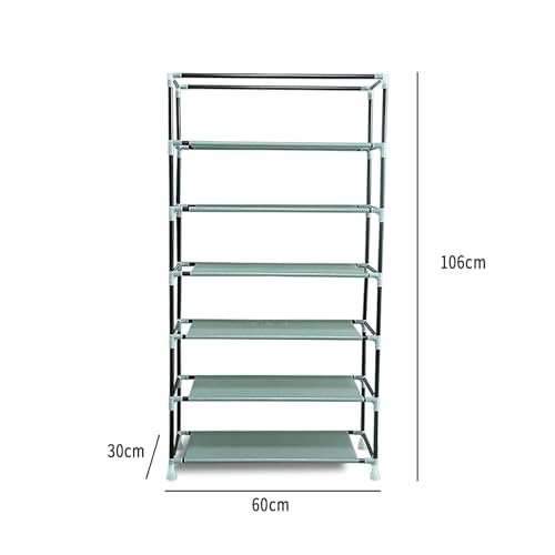 Image of Collapsible Wardrobe 6 Shelves Storage Clothes Storage Rack Quick Wardrobe /Cabinet /Multipurpose Storage Rack, Foldable, Collapsible Fabric Organizer for Home Office