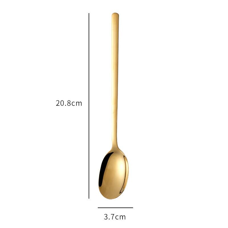 Łyżeczka do herbaty 5 szt. Łyżka do kawy ze stali nierdzewnej, łyżka do mieszania kawy Zastawa stołowa z długą rączką Deser Łyżki do lodów Łyżeczka Zastawa stołowa do kuchni Naczynia Łyżki do kawy