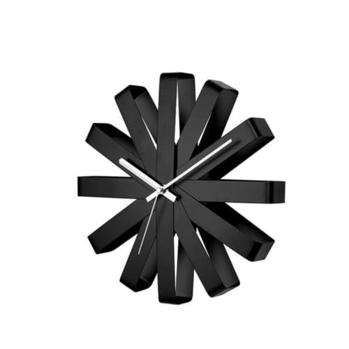 Horloge murale soleil design géométrique noir moderne pour entrée - 2