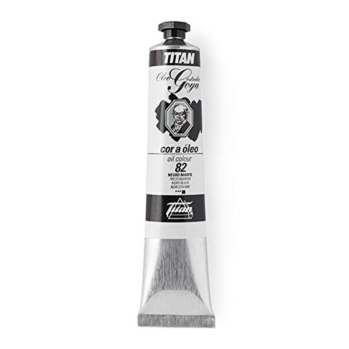 Colores Grises-Negros Óleo Goya Titan - Tubo 10-60 mL, 82-Negro Marfil