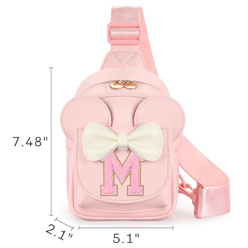 Image of Mibasies Sling Bag for Girls Gift, Toddler Girl Toys, Solid Pink M | Cute Design, Adjustable Strap, Premium Durable Materials, Ideal Gift for Girls 4-6 for Birthdays, Christmas & Holidays