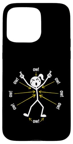 Ow Ow Ow Ow Stickman Figure Humorous Chronic Pain Awareness �X�}�z�P�[�X iPhone 15 Pro Max �p