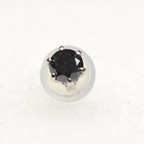 プラチナ ブラックダイヤ 片耳 ＢＤ0.15ct 3.3ｍｍ