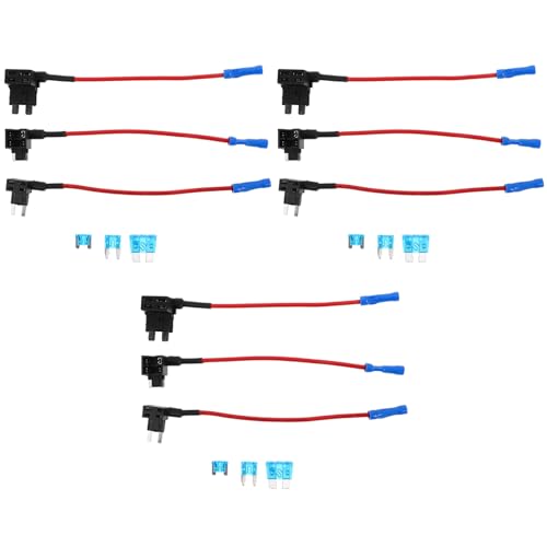 Adaptador de fusibles 12V 15A TOYANDONA mini portafusibles de 9 piezas para coche