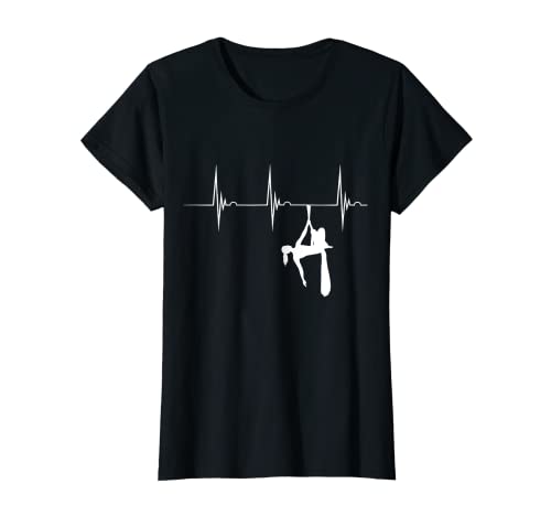 Aro aéreo Heartbeat EKG Pulse Circus Lyra Aerial Silk Camiseta