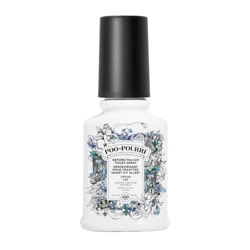 Pourri - Ambientador en aerosol para baño, espray para inodoro Before-You-Go Poo-Pourri - Desodorante de baño de aire fresco - Atrapa los olores debajo de la superficie del agua - Spray de aceite