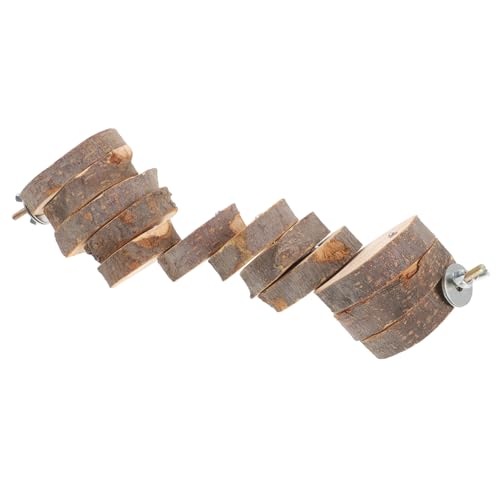 Mikikit Parrot Ladder Wooden Climbing Platform for Birds Hamsters and Pets Safe Chewing and Playing Accessory for Parakeets Macaws and Mice Rungs