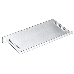 Bathroom Small Cell Phone Shelf Stainless Steel Anti-Slip Phone Holder Stand Wall Mounted for Small Speaker Smartphone Baby Wipes, Brushed