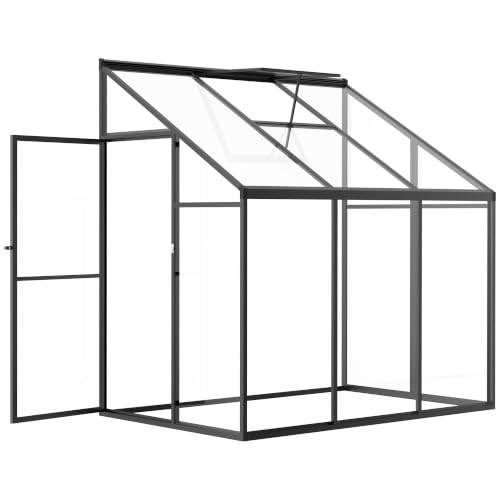 Outsunny Gewächshaus 182 x 122 cm Beistell Gartenhaus mit...