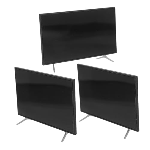 NUOLUX 3個スケール ミニチュアテレビ 用ミニテレビ 模型 プレイハウス用リアルなリビングルーム装飾 小型ドールハウス家具アクセサリー