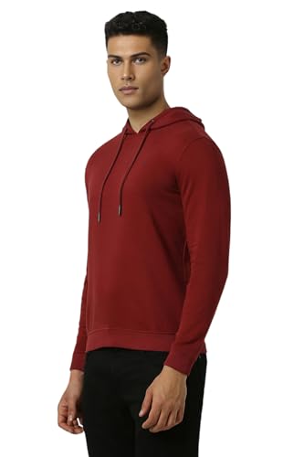 Image of Van Heusen Men's Hooded Neckline Full Sleeve Premium Cotton Blend Sweatshirt for Men | Effortless Styling | Comfort Wear