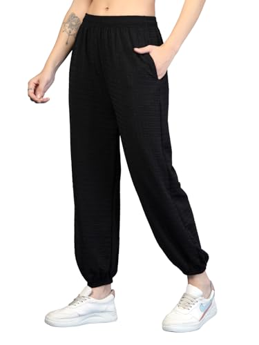 Image of UZARUS Women's Ultra-Soft Baggy Fit /Relaxed Fit Joggers with Side Pockets & Gripped Hem