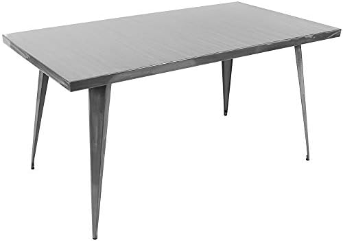 WOYBR Metal Material Austin Dining Table, Silver