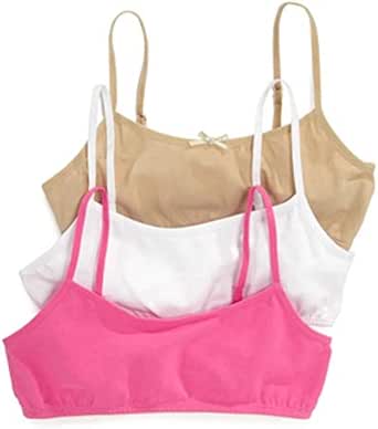 Amazon: Maidenform 3-Pack Crop Bras, Little Girls & Big Girls (Nude