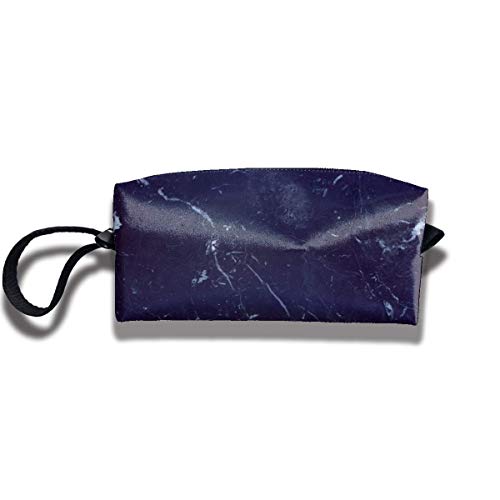 Preisvergleich Produktbild Kosmetik erhalten Tasche Schreibwaren Tasche - dunkelblauer Marmor kosmetische Empfangstasche Aufbewahrungstasche