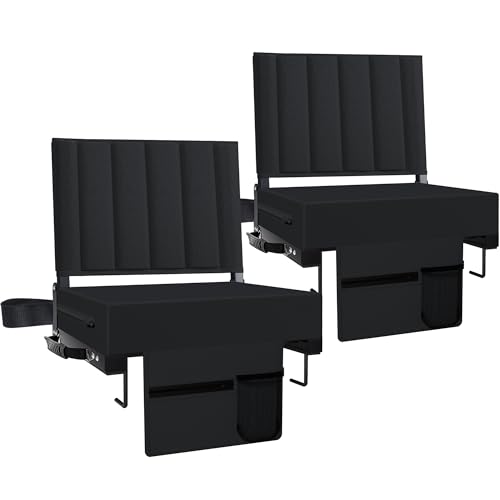 Aliphon Stadium Seat for Bleachers with Back Support and Cushion, Bleacher Seats with Shoulder Strap...