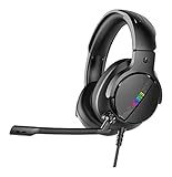Marvo Scorpion HG9065 Gaming Kopfhörer, 7.1 Virtual Surround Sound, RGB Gaming Headset - PC Xbox One, PS3 und PS4 kompatibel, professionelle 40mm Audiotreiber, omnidirektionales Mikrofon