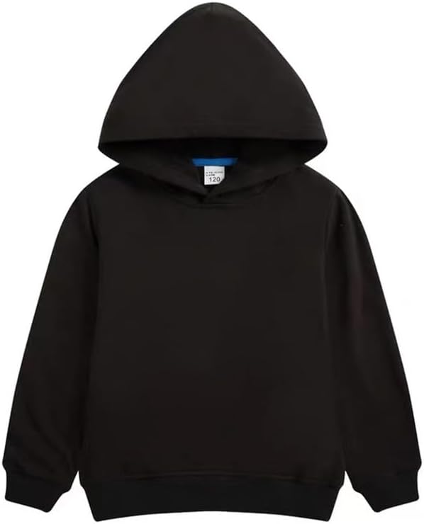 Baby Boys Girls Solid Hoody Sweatshirts Kids Long Sleeve Pullover Hoodie Tops 12 Months to 10 Years