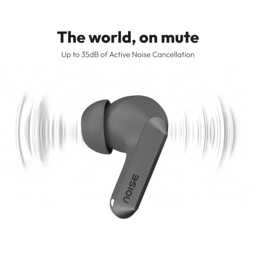 Image of Noise ALT Buds Truly Wireless Earbuds with 35dB ANC, AI Spatial Audio, 45H Playtime, App Support, InstaCharge, Dual Pairing, BT V6.0 (Chosen Grey (Metallic))