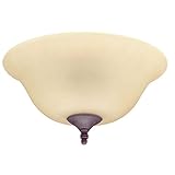 Hunter Fan Company Hunter Fan Company 28640 12-Inch Bowl Light - Amber with Weathered Bronze, Antique Brass Finial