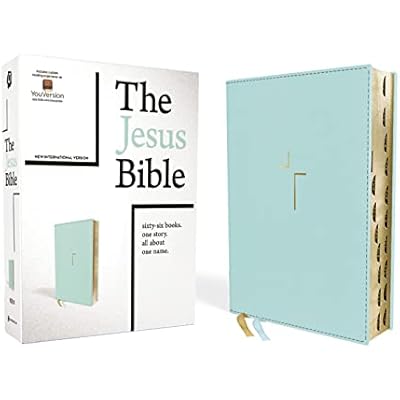 The Jesus Bible, NIV Edition, Leathersoft, Blue, Indexed, Comfort Print: New International Version, Robin's Egg Blue, Leathersoft