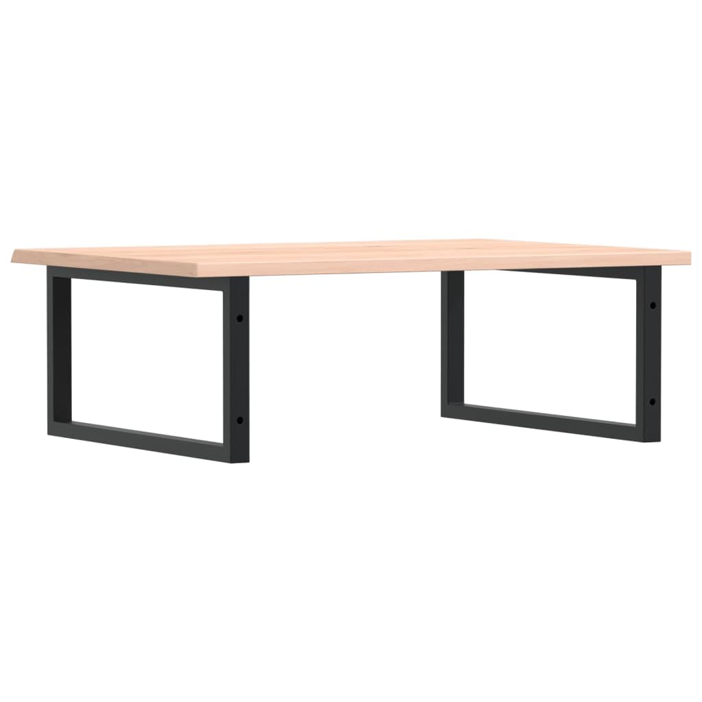 Piano lavabo con supporto in acciaio e legno di rovere massiccio, 80 x 60 cm, portata fino a 100 kg, montaggio a parete, salvaspazio, per armadietto da bagno, cosmetici, asciugamani