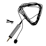TOYANDONA Micrófono Portátil Clip para Instrumento Musical, Cable Largo, Color Negro, Micrófono de Clip Simple para Grabaciones, Entrevistas y Presentaciones