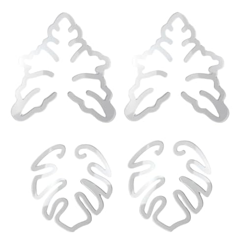 Qussedser Turtle Shell Bamboo Clamp Set, Plant Stem Plastic Support, Flower-Shaped Green Plant Leaf Holder,Turtle Shell Bamboo A+B