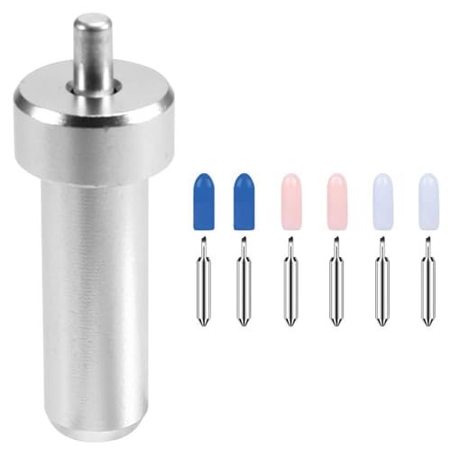 Tokaneit Cuchillas de Repuesto 6 Pcs para Cricut Joy Xtra/Extra con 1 Soporte Cuchillas de Corte de Repuesto,Hoja de Corte Fino (30°/45°/60°),para Plotters de Corte de Vinilo,Papel y Tela