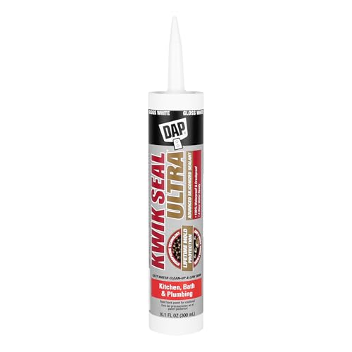 Image of Kwik Seal Ultra Advanced Kitchen and Bath Siliconized Sealant, White, 10.1 Oz (7079818897)