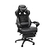 RESPAWN 110 Racing Style Gaming Chair, Reclining Ergonomic Leather Chair with Footrest, in Gray