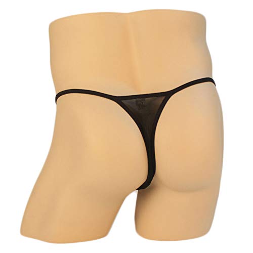 Khufuzi Mens 2 Colors Pack Micro Brief Thongs Sleepwear Lingerie Breathable Boxer Sexy Underwear Hot Underpants Gift For Husband Or Boyfriend #TOP3