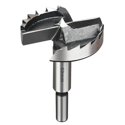 SUQIN Broca Forstner de 60mm Para Madera-Diámetro Longitud 90mm Fresadora Con Eje Redondo