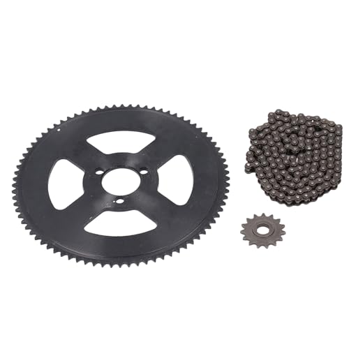 Kit de Piñón de Cadena 25H, Piñón Delantero de Acero de 10 Mm, Piñón Delantero 15T de 29 Mm, Piñón Trasero 80T, Cadena de Transmisión de 146 Eslabones para Mini Motocicleta ATV