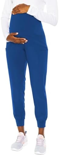 Med Couture Maternity Jogger Scrub Pants for Women, High Rise Wai...