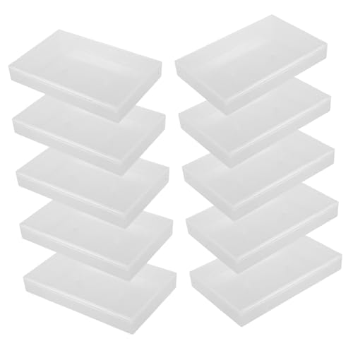 Alipis 10pcs Clear Audio Cassette Storage Cases Retro Design Music Tape Holder for Organizing Voice Recordings for Collectors and Home Use