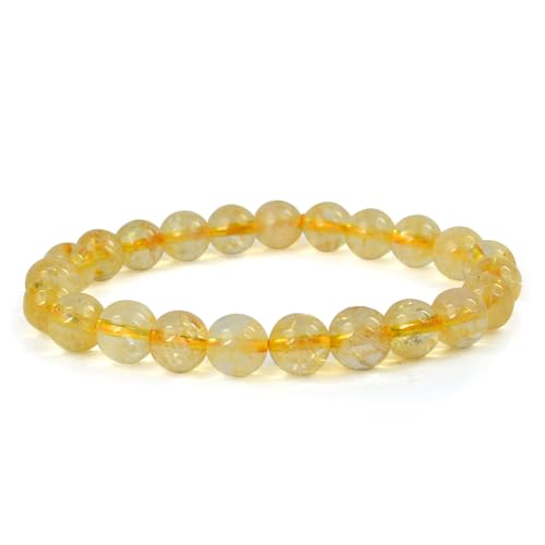 Image of Reiki Crystal Products Certified Natural Crystal Stone 8 mm Round Beads Bracelet for Men and Women | Reiki Charged Gemstone Bracelets | Multiple Stone Variants Available