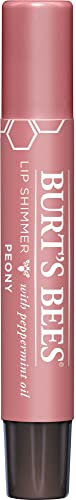 Burt's Bees Lip Balm, Moisturizing Lip Shimmer For Women, For All Day Hydration, With Vitamin E & Coconut Oil, 100% Natural, Peony, 0.09 Ounce #TOP1
