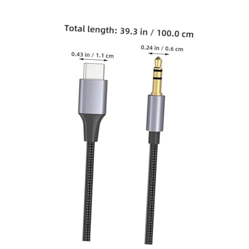 Adaptador de audio Type C cable para altavoces de coche y auriculares 2
