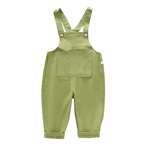 Toddler Baby Girl ungarees Cotton Romper Solid Color Sleeveless Jumpsuit Summer Casual Soft Cute Overalls with Pocket Long Pants Sleeveless Suspenders Clothes (Green, 18-24 Months)