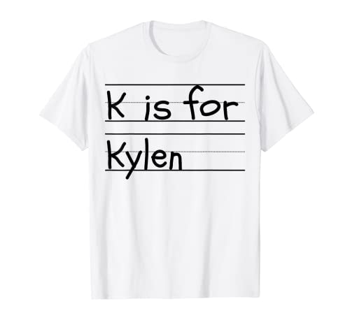 K personalizzato è per Kylen Name Student Kindergarten Maglietta