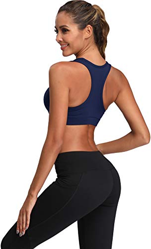 Image of Oalka Women's Racerback Sports Support Workout Running Bras | Oalka Women's Racerback Sports Support Workout Running Bras