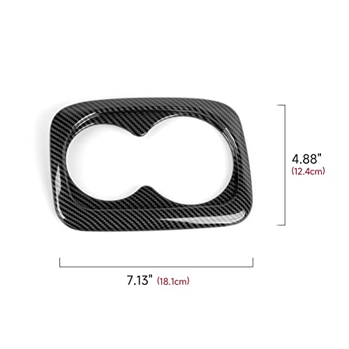 Image of Car Cup Holder Water Cover Decals for 2022-2026 Honda Civic 11th Gen Accessories ABS Carbon Fiber Stickers