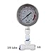 Malida The Water Filter Water Stainless Pressure Gauge For Aquarium Meter 0-1.6MPa 0-220psi Reverse Osmosis System Pump （1/4“，3/8“，1/2”）