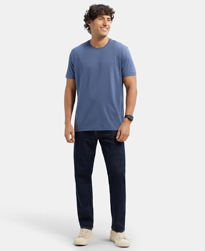 Image of Jockey IM21 Men's Super Combed Supima Cotton Solid Round Neck Half Sleeve T-Shirt