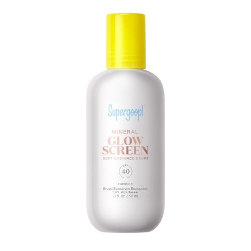 Supergoop! Glowscreen Soft-Radiance Drops Mineral SPF 40-1.7 fl oz - Visibly Illuminates, Smooths, Evens Skin & Blurs Pores Instantly - All Skin Types