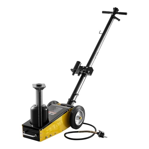 Image of VEVOR 22 Ton Air Hydraulic Floor Jack Trucks Heavy Duty Steel Racing Floor Jack with Single Piston Quick Lift Pump & Extension Posts & Extension Posts, Air Pneumatic Jacks for SUVs, Pickups